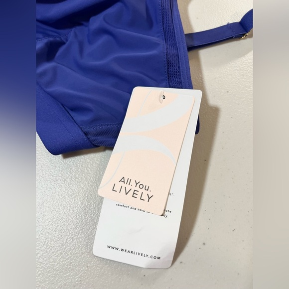 All You Lively Mesh Trim Bralette, Wireless, Color Clamatis Blue, 34D/DD - Picture 5 of 10